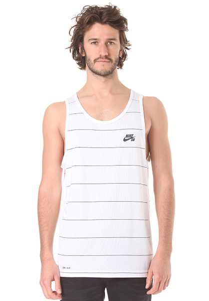 Nike Sb Dri-Fit Yarn Dye - Bianco Uomo Estate T-Shirts (D1885)